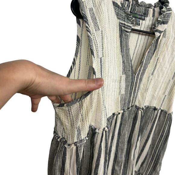 Boho striped cotton tunic dress Shannon‎ Passero artisan XL - Picture 4 of 6